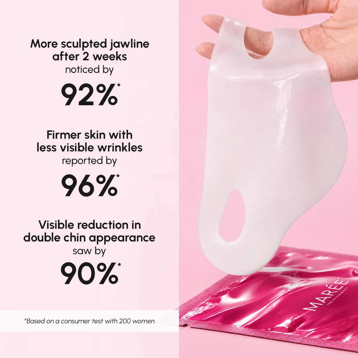 MAREE V Line Lifting Mask showing collagen and retinol ingredients