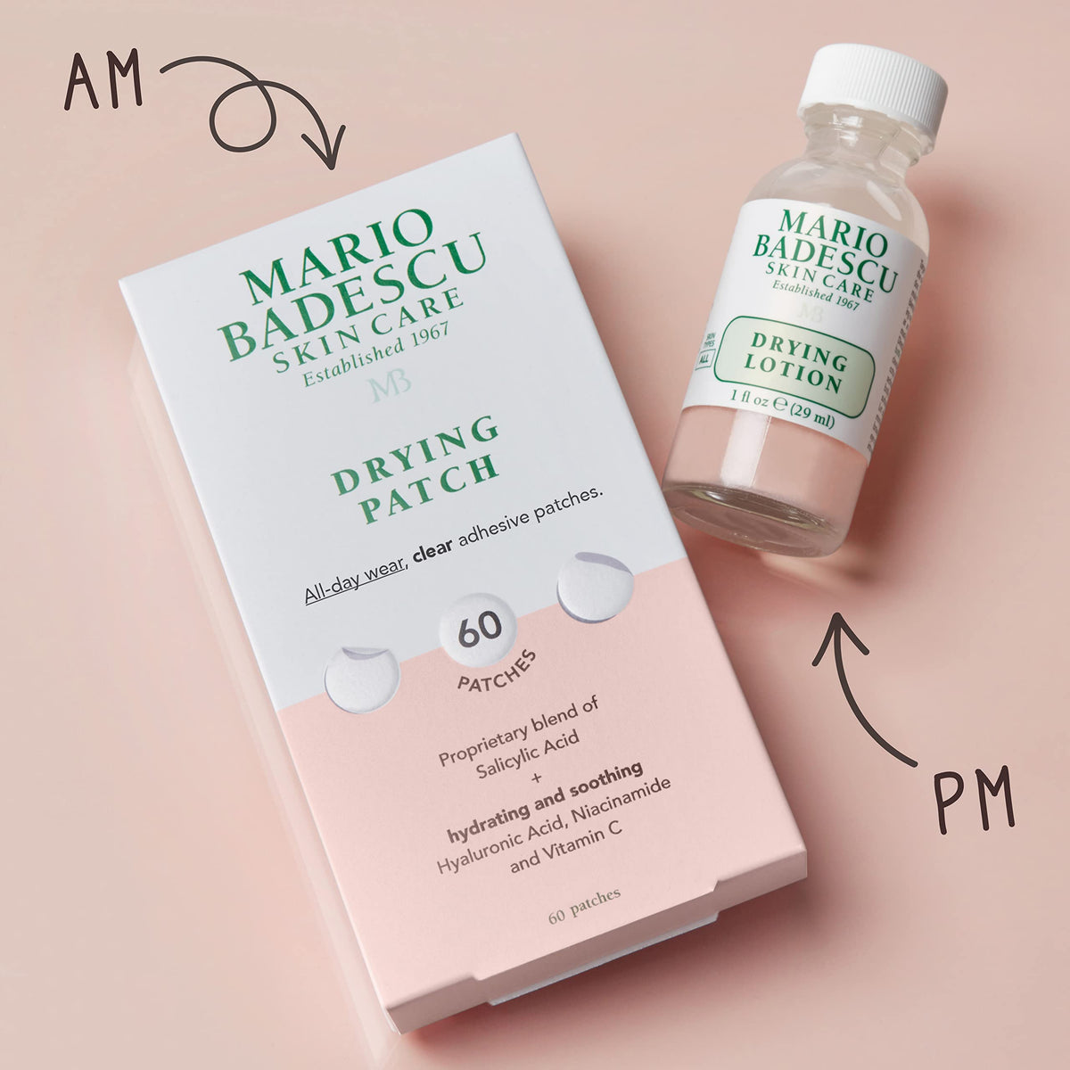 Mario Badescu Drying Lotion with skincare products