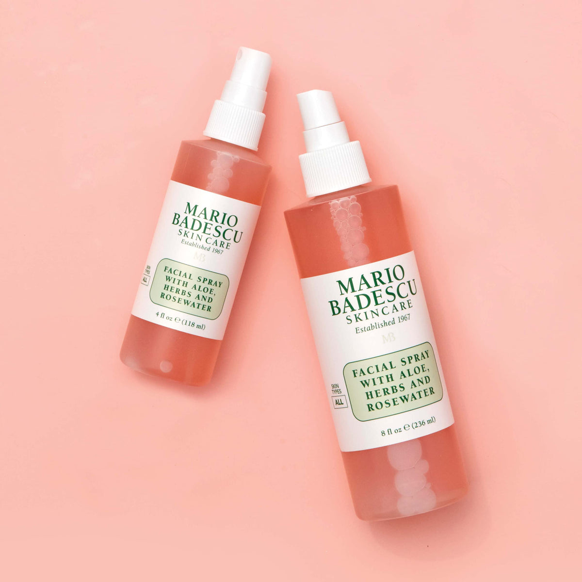 Mario Badescu Facial Spray mist application on face