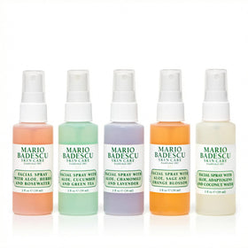 Mario Badescu Mini Facial Spray Collection front view with all five sprays