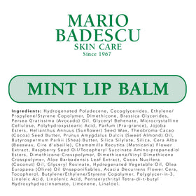 Mario Badescu Mint Lip Balm lifestyle scene with beauty products