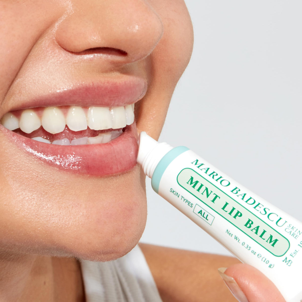 Mario Badescu Mint Lip Balm squeeze tube side view