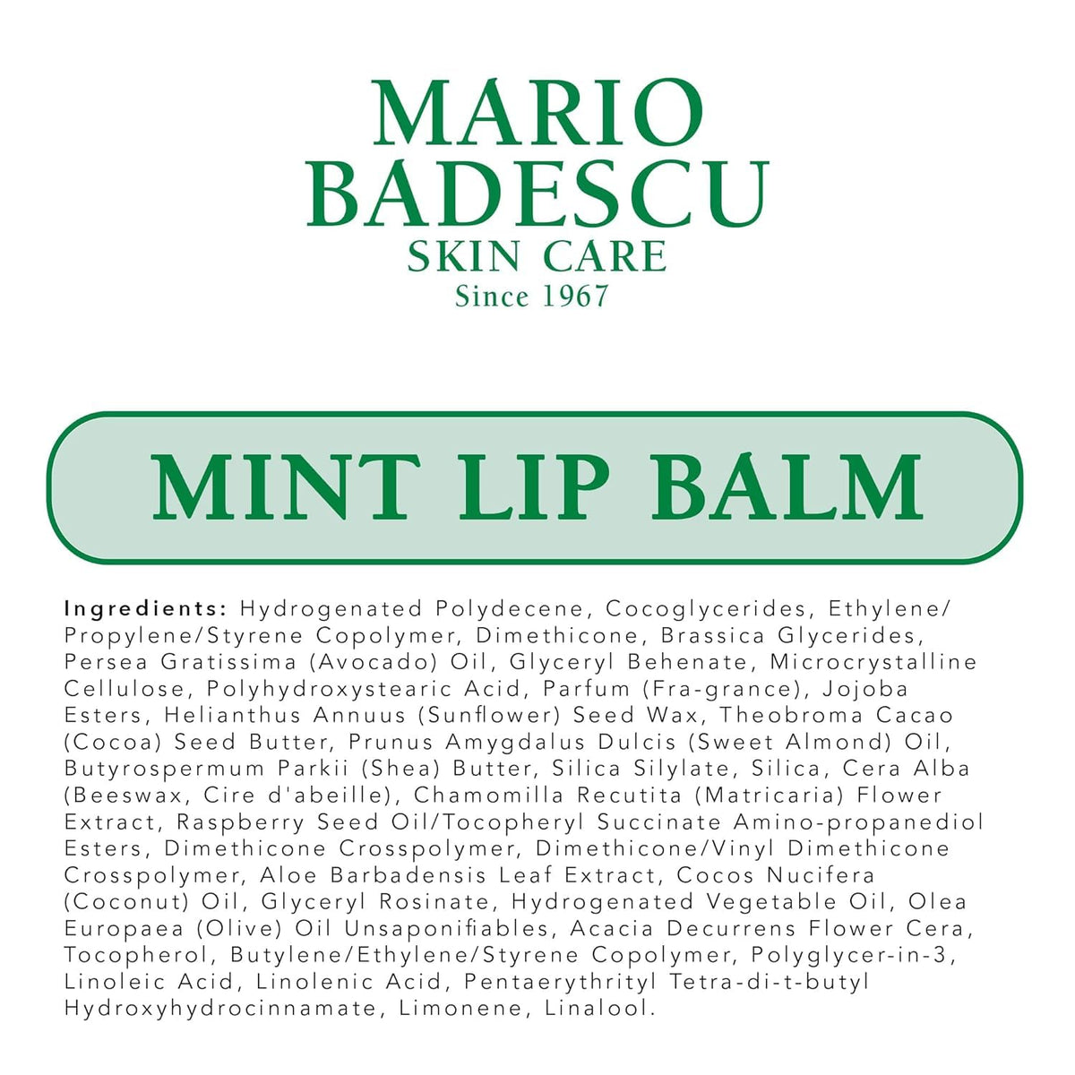 Mario Badescu Mint Lip Balm texture close-up