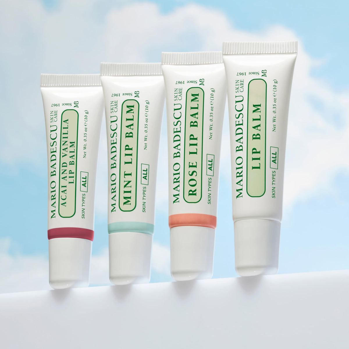 Mario Badescu Moisturising Acai and Vanilla Lip Balm application on lips