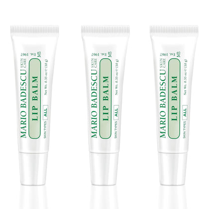 Mario Badescu Moisturizing Lip Balm 3 Pack with coconut oil and shea butter