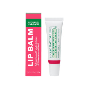 Mario Badescu Moisturizing Watermelon & Basil Lip Balm with tube opened
