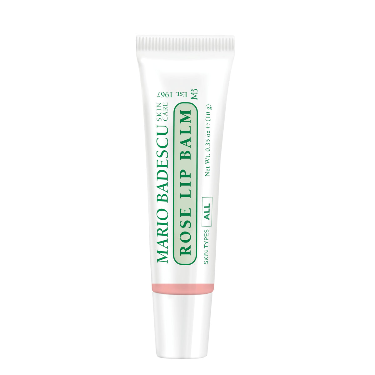Mario Badescu Rose Lip Balm front view in packaging