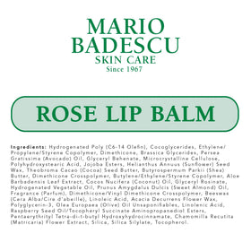 Mario Badescu Rose Lip Balm ingredients list