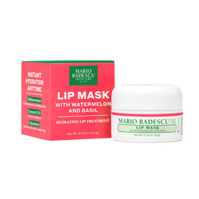 Mario Badescu Watermelon & Basil Lip Mask application on lips