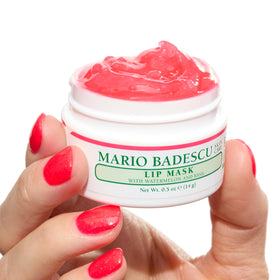 Mario Badescu Watermelon & Basil Lip Mask on a cosmetic table