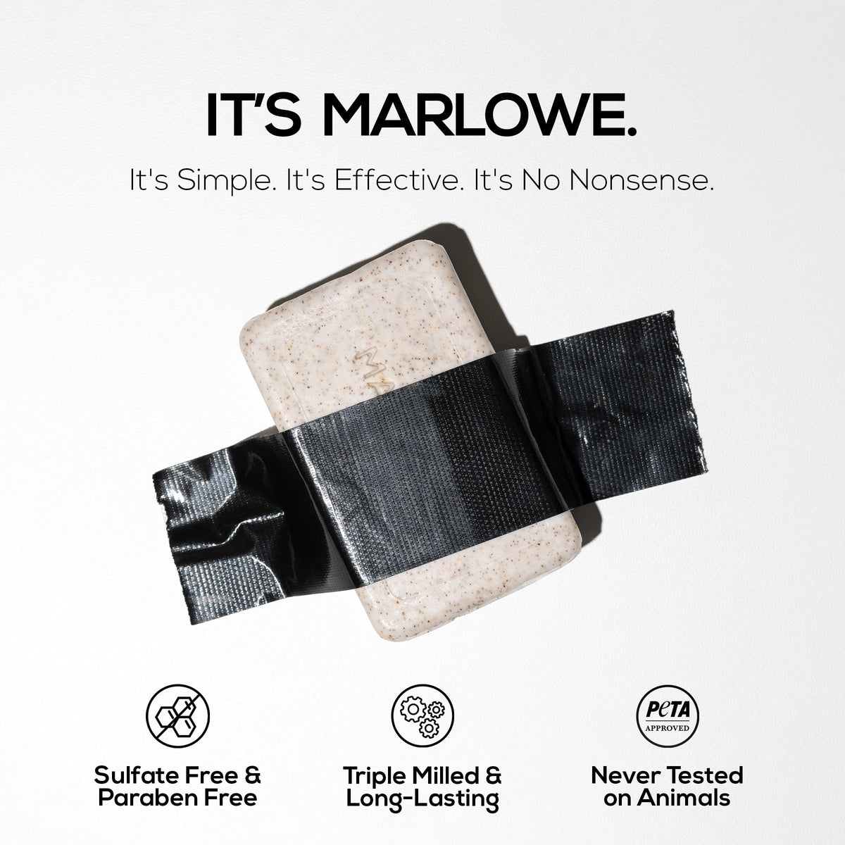 MARLOWE. Body Scrub Soap Bar in a shower setting