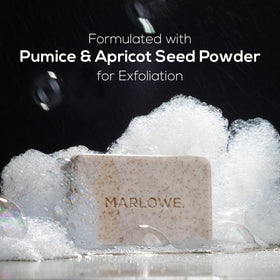 MARLOWE. Body Scrub Soap Bar packaging