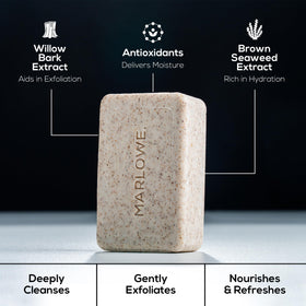 MARLOWE. Body Scrub Soap Bar Sage + Fir back view