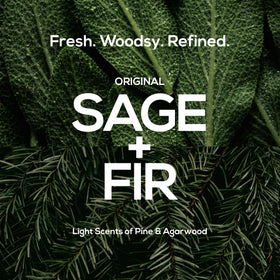 MARLOWE. Body Scrub Soap Bar, Sage + Fir, in a bathroom setting