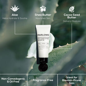 MARLOWE. Face Moisturizer SPF 50 in gym bag