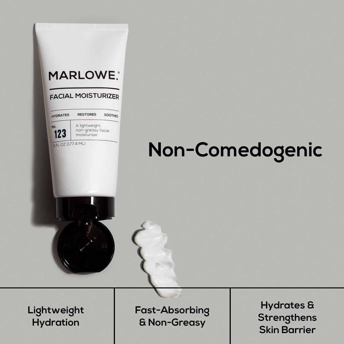 MARLOWE. Facial Moisturizer for Men application on skin