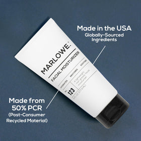 MARLOWE. Facial Moisturizer for Men in bathroom setting