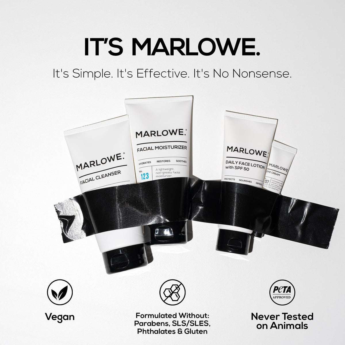 MARLOWE. Men's Skin Care Gift Set lifestyle scene