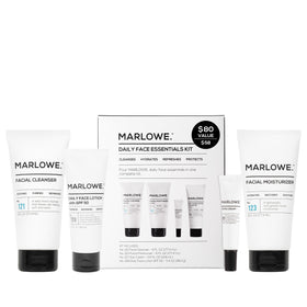 MARLOWE. Men's Skin Care Gift Set packaging front view