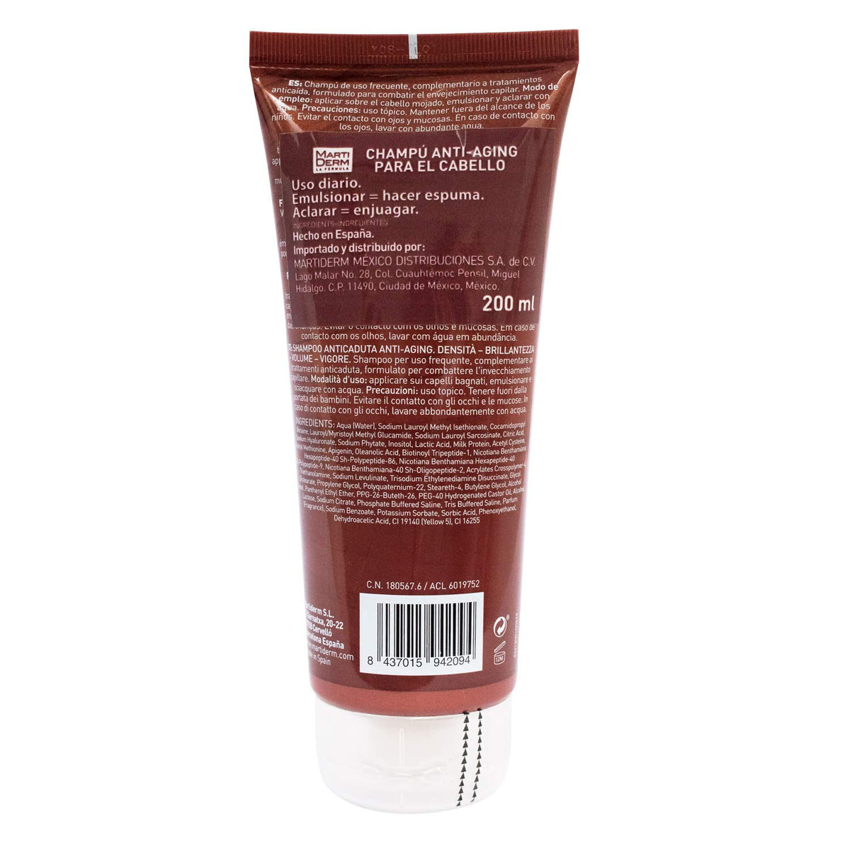 Martiderm Anti Hair-loss Shampoo 200ml with packaging
