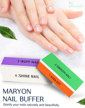 MARYTON Nail Buffer Block lifestyle scene on vanity