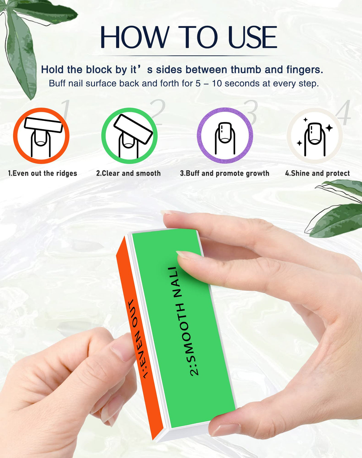 MARYTON Nail Buffer Block packaging front view