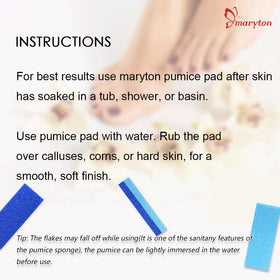 MARYTON pumice stone being used on foot