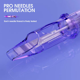MAST TATTOO cartridge needle close-up showing clear plastic body