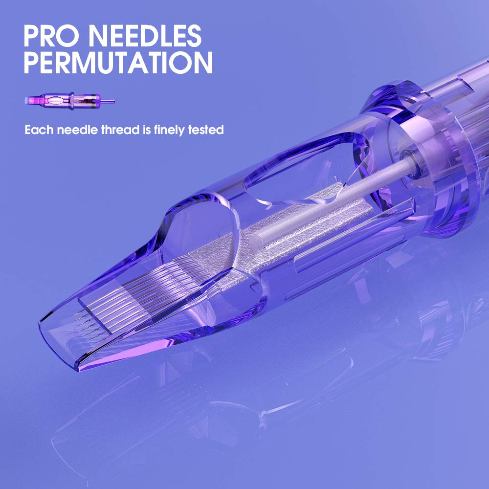 MAST TATTOO purple tattoo cartridge needle close-up