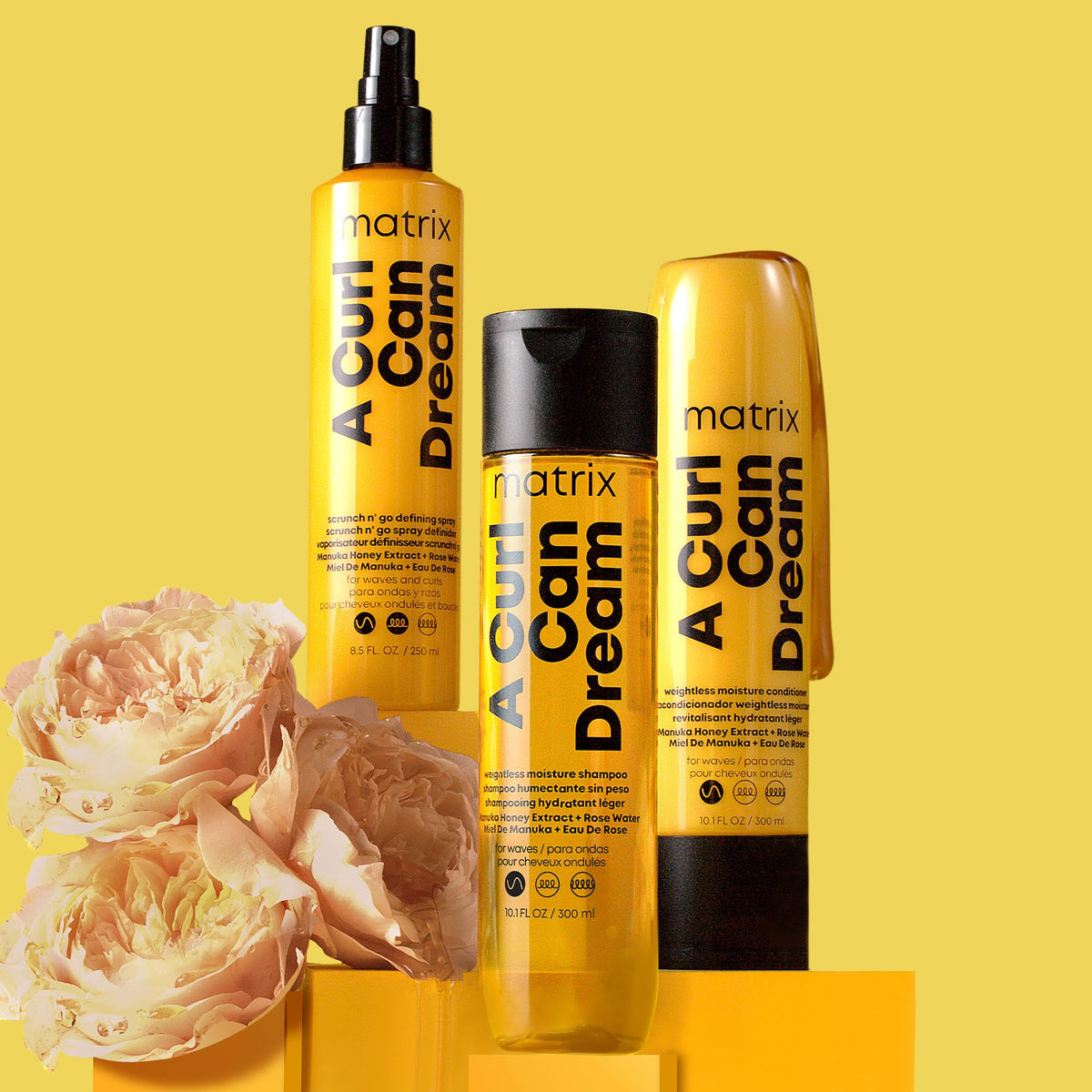 MATRIX A Curl Can Dream Conditioner 10.1 Fl Oz with floral background