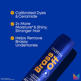MATRIX Brass Off Blue Conditioner application process