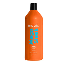 MATRIX Mega Sleek Shampoo 33.8 Fl Oz front view with shea butter
