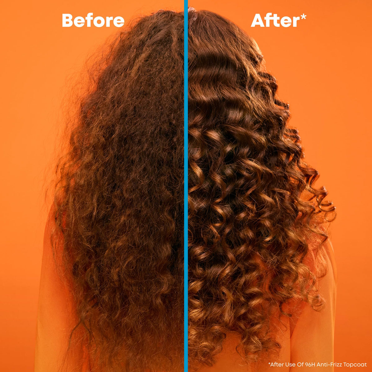 MATRIX Mega Sleek Topcoat Serum application on hair