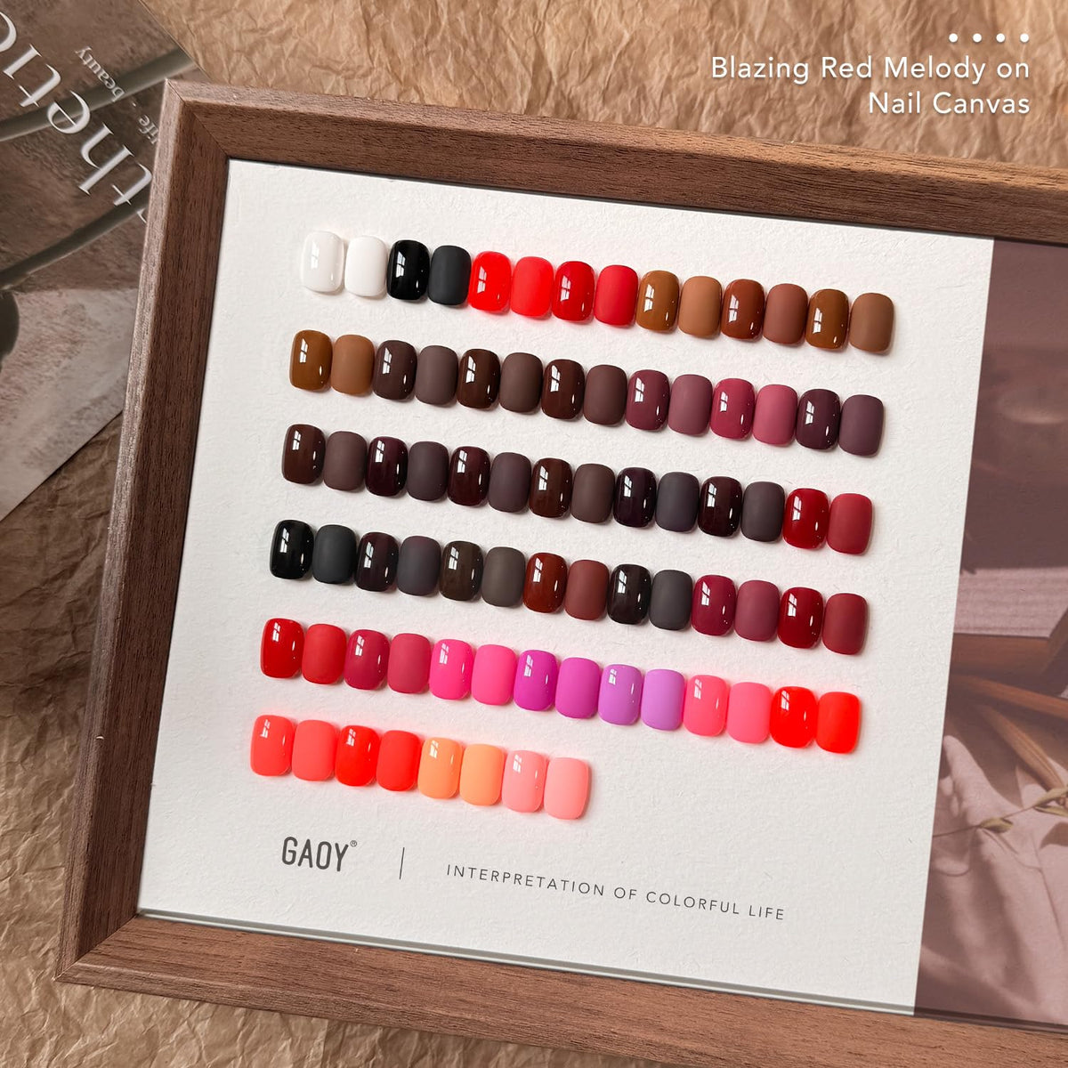 Matte finish example using GAOY gel nail polish set