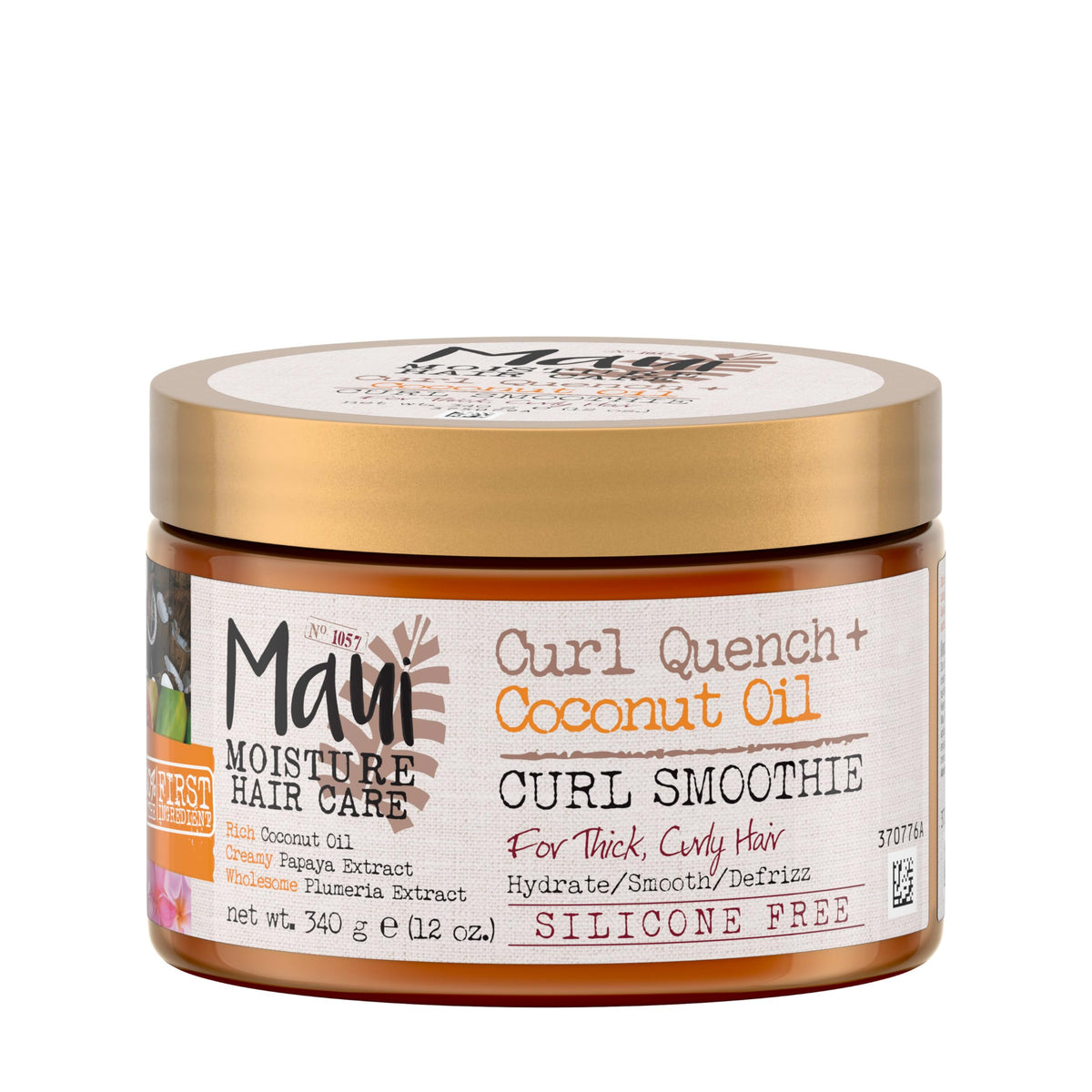 Maui Moisture Curl Quench + Coconut Oil Curl Smoothie 12 oz front view