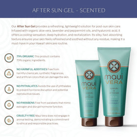 Maui Vera After Sun Gel Lavender Peppermint 6.5 oz with ingredients