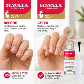 MAVALA Stop nail polish bottle with clear enamel finish