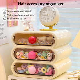 MavHubrix 3-Tier Drawer Makeup Organizer on a bathroom counter
