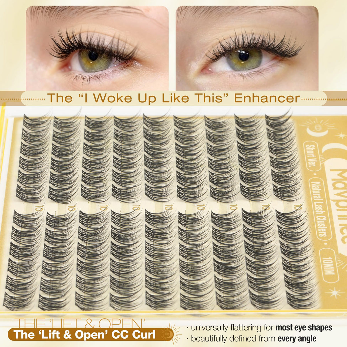 Mavphnee 10MM eyelash clusters with applicator