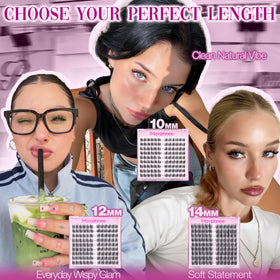 Mavphnee 10MM wispy eyelash clusters lifestyle shot