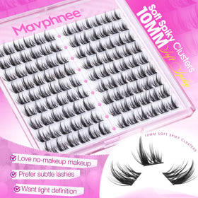 Mavphnee 10MM wispy eyelash clusters side view