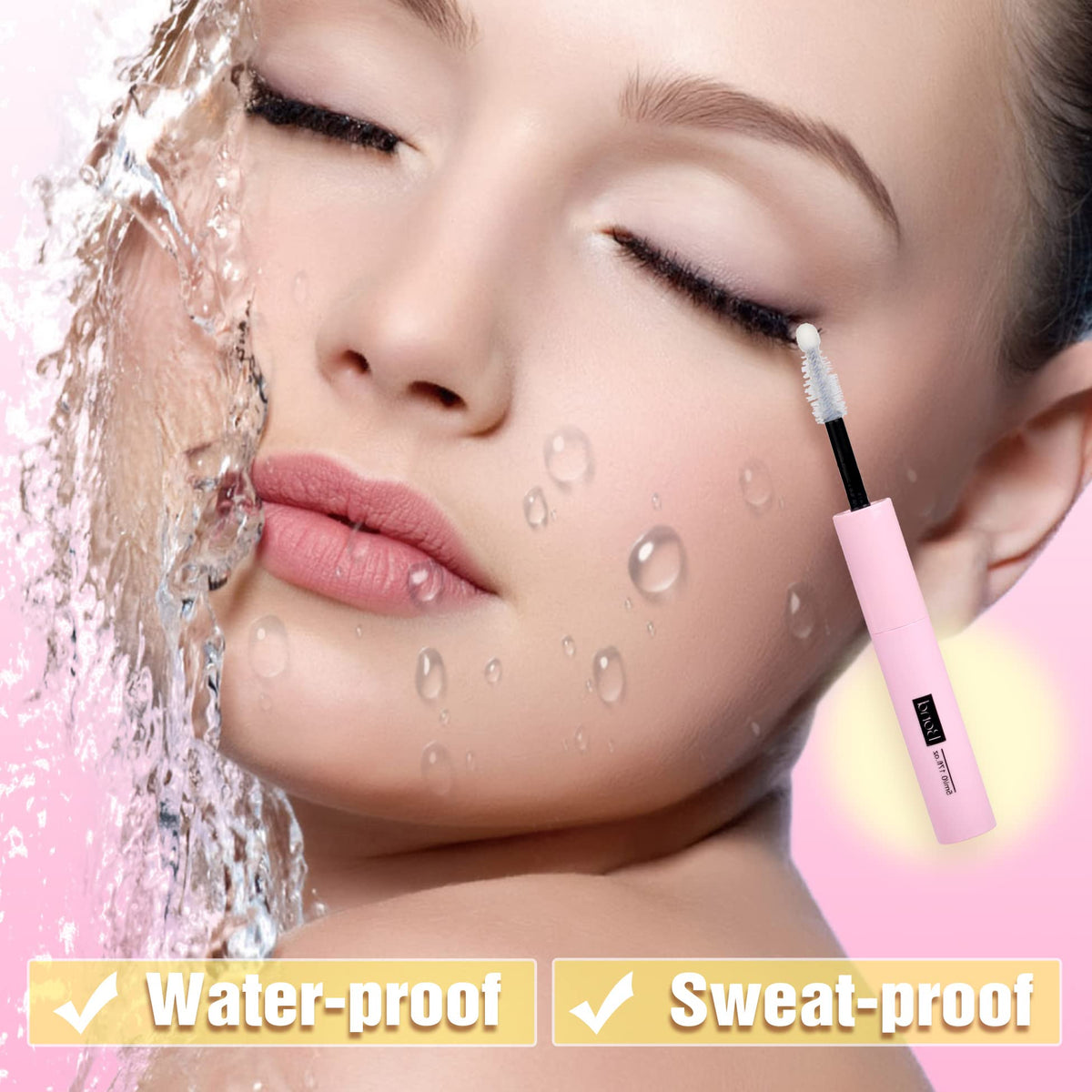 Mavphnee 2 in 1 Lash Glue application on lashes