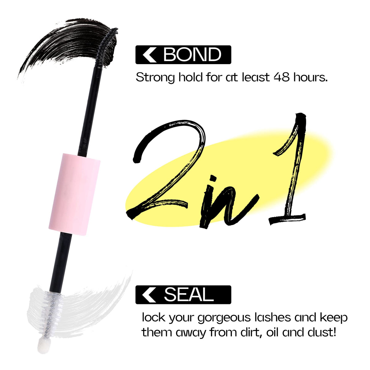Mavphnee 2 in 1 Lash Glue BOND brush close-up