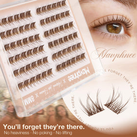 Mavphnee 8MM brown lash clusters lifestyle shot