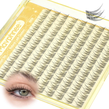 Mavphnee All 8MM Natural Lash Clusters front view in packaging