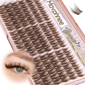 Mavphnee Brown Cluster Eyelash Extensions pack front view