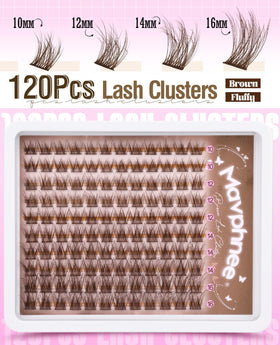 Mavphnee Brown Eyelash Clusters in various lengths 10-16MM