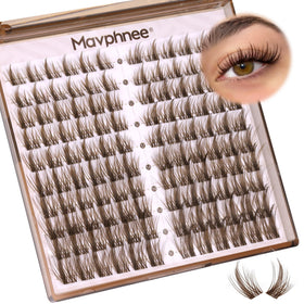 Mavphnee Brown Lash Clusters 10-16MM texture detail