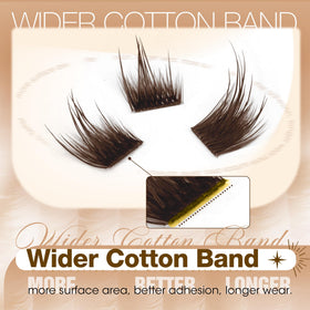 Mavphnee Brown Lash Clusters back view of packaging