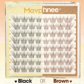Mavphnee Brown Lash Clusters in beauty setup